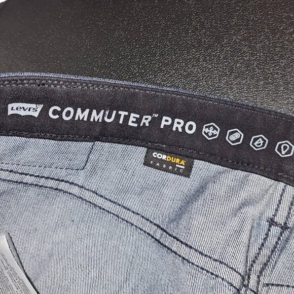 Levi's Mens Commuter Pro Jeans, Cycling Safety, Condura, Water Repell, Size 31 - Picture 6 of 13